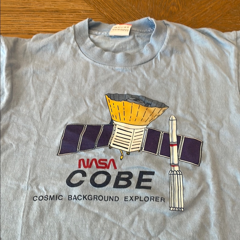 NASA COBE Graphic T-Shirt single stitch.
